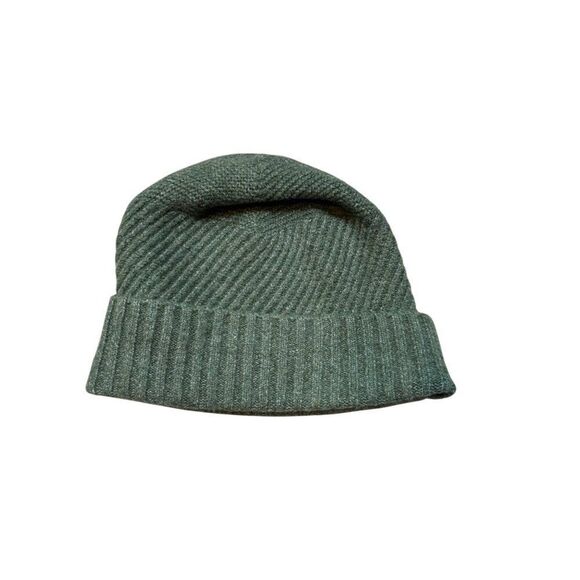 Natural Threads Green Ribbed Knit Beanie Hat For Adults - Picture 6 of 6